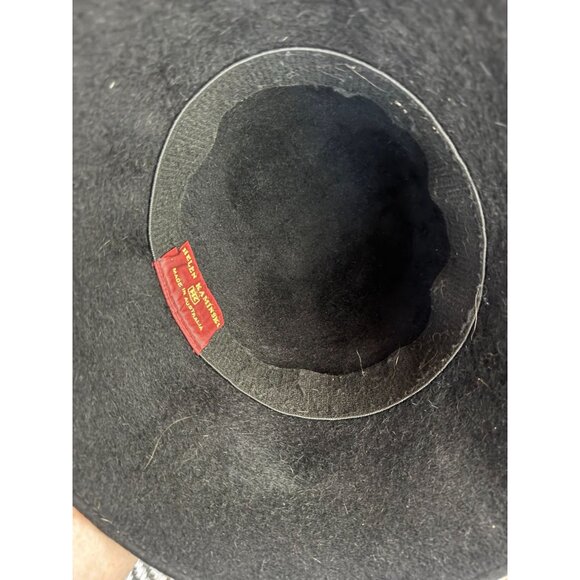 Helen Kaminski Vintage Black Wool Felt Wide Brim Hat Made In Australia main image 14